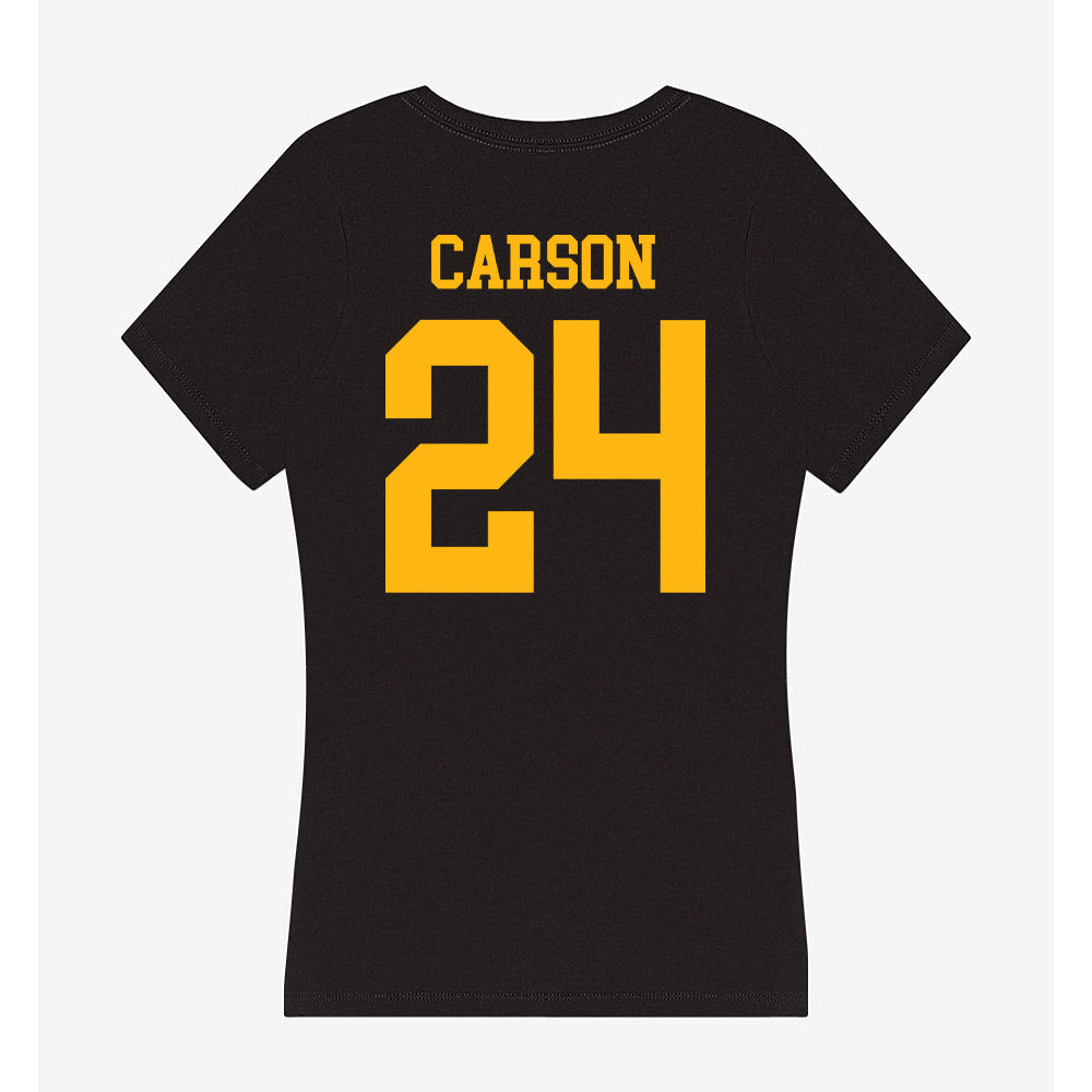 Adelphi - NCAA Men's Basketball : London Carson - Classic Shersey Women's V-Neck T-Shirt-1