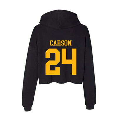 Adelphi - NCAA Men's Basketball : London Carson - Classic Shersey Women's Crop Fleece Hoodie-1