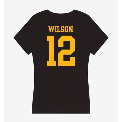 Adelphi - NCAA Men's Basketball : Carter Wilson - Classic Shersey Women's V-Neck T-Shirt-1