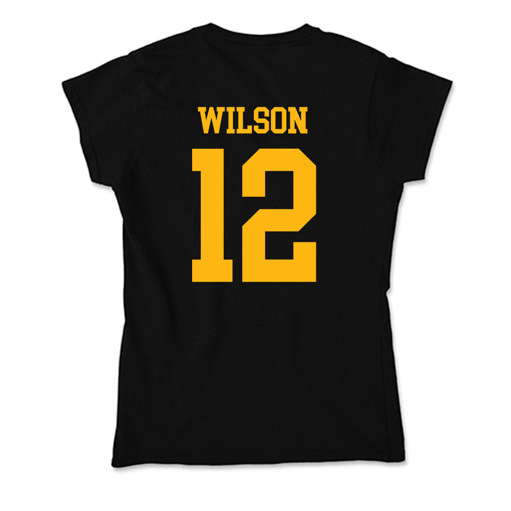 Adelphi - NCAA Men's Basketball : Carter Wilson - Classic Shersey Soft Style Women’s T-Shirt-1