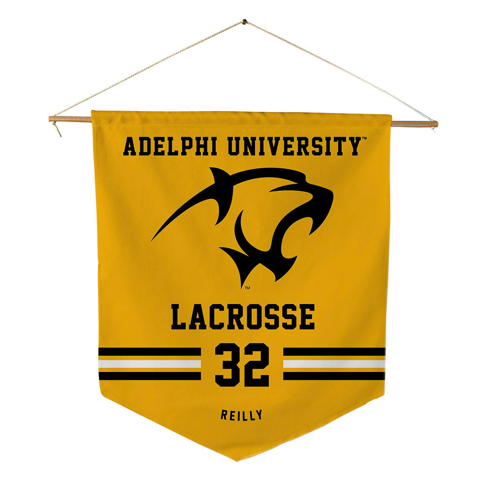 Adelphi - NCAA Men's Lacrosse : Mikey Reilly - Pennant - 18" x 21"-0
