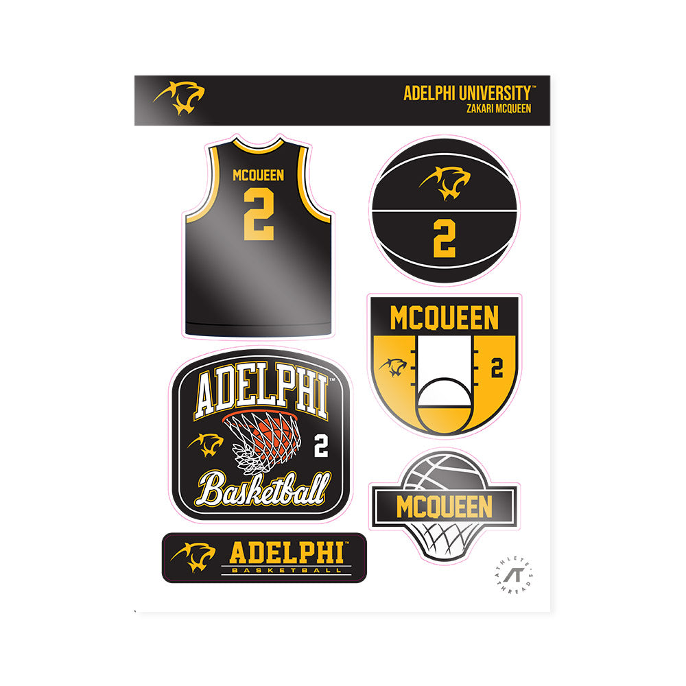 Adelphi - NCAA Men's Basketball : Zakari McQueen - Sticker Sheet-0