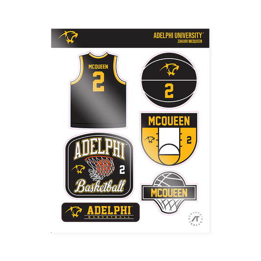 Adelphi - NCAA Men's Basketball : Zakari McQueen - Sticker Sheet-0