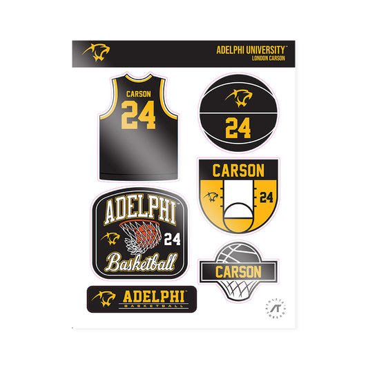 Adelphi - NCAA Men's Basketball : London Carson - Sticker Sheet-0