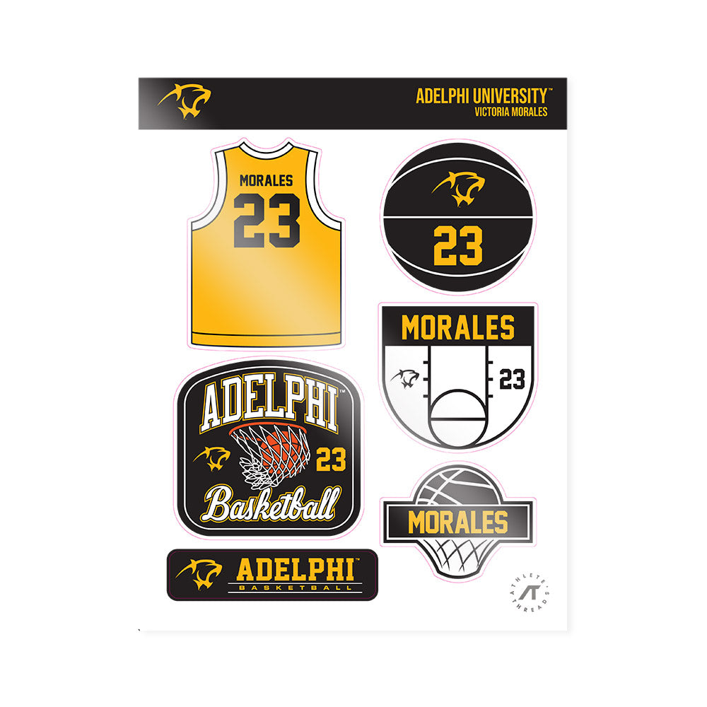 Adelphi - NCAA Women's Basketball : Victoria Morales - Sticker Sheet-0