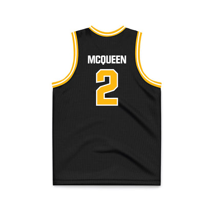 Adelphi - NCAA Men's Basketball : Zakari McQueen - Black Basketball Jersey-1