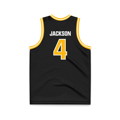 Adelphi - NCAA Men's Basketball : Mason Jackson - Black Basketball Jersey-1