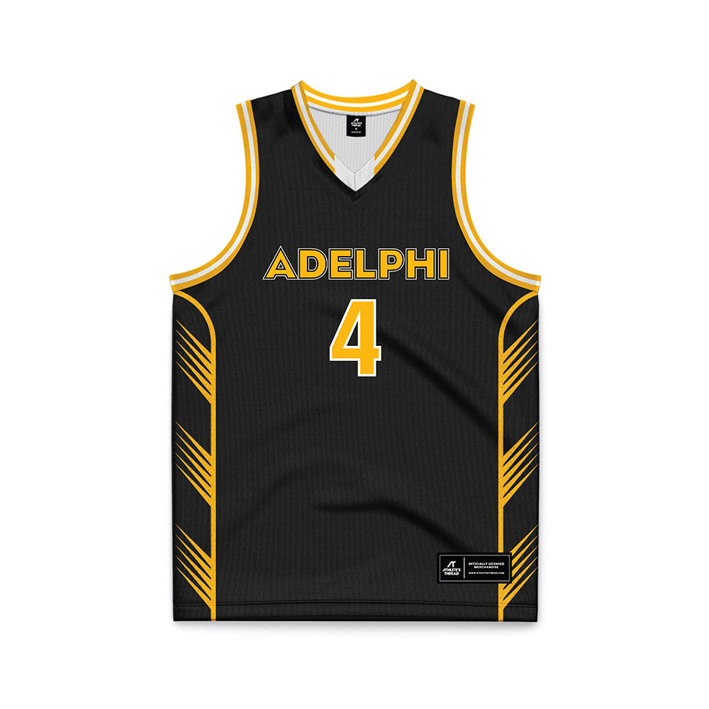 Adelphi - NCAA Men's Basketball : Mason Jackson - Black Basketball Jersey-0