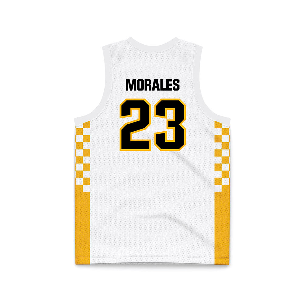 Adelphi - NCAA Women's Basketball : Victoria Morales - White Basketball Jersey-1
