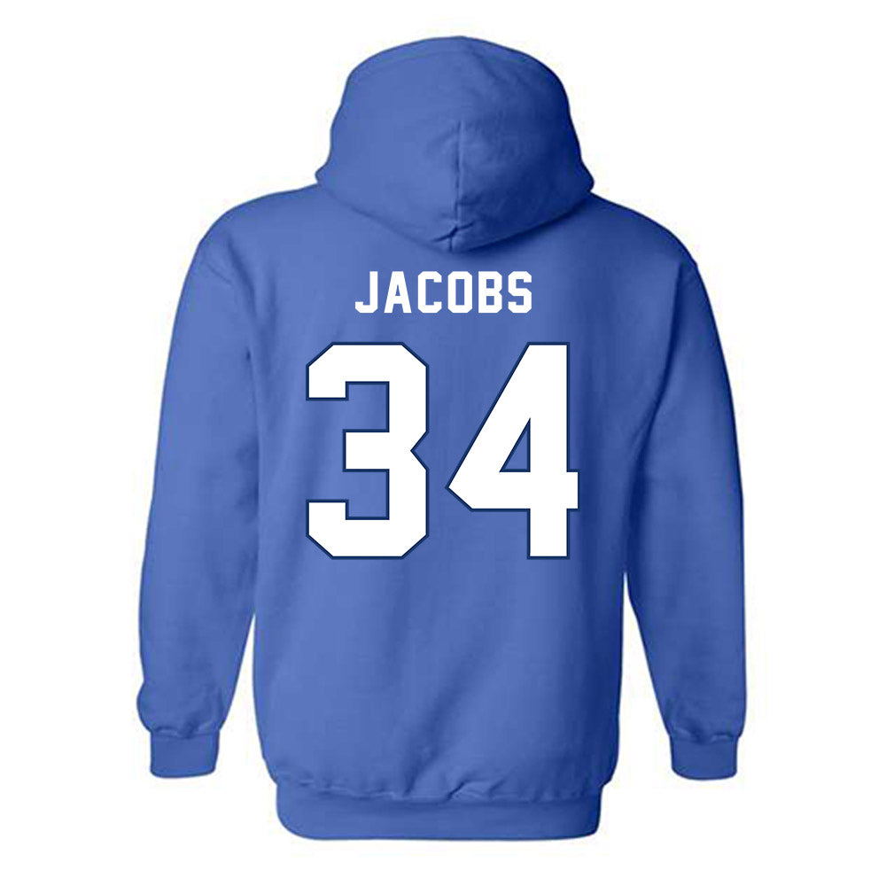 Yeshiva - NCAA Men's Basketball : Nate Jacobs - Classic Shersey Hooded Sweatshirt-1