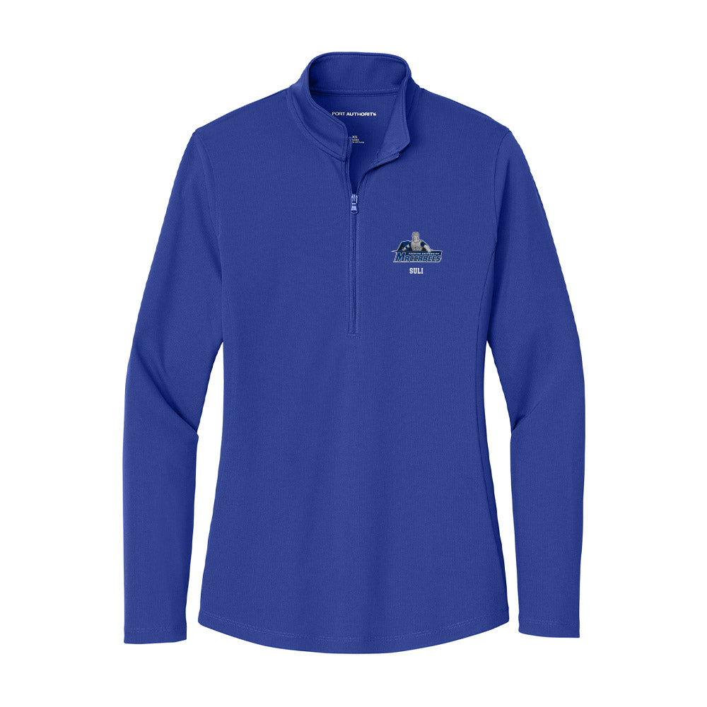 Yeshiva - NCAA Men's Soccer : Eliahu Suli - Women's Lightweight Quarter Zip Jacket-0