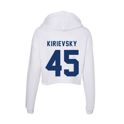 Yeshiva - NCAA Men's Basketball : Alex Kirievsky - Classic Shersey Women's Crop Fleece Hoodie-1