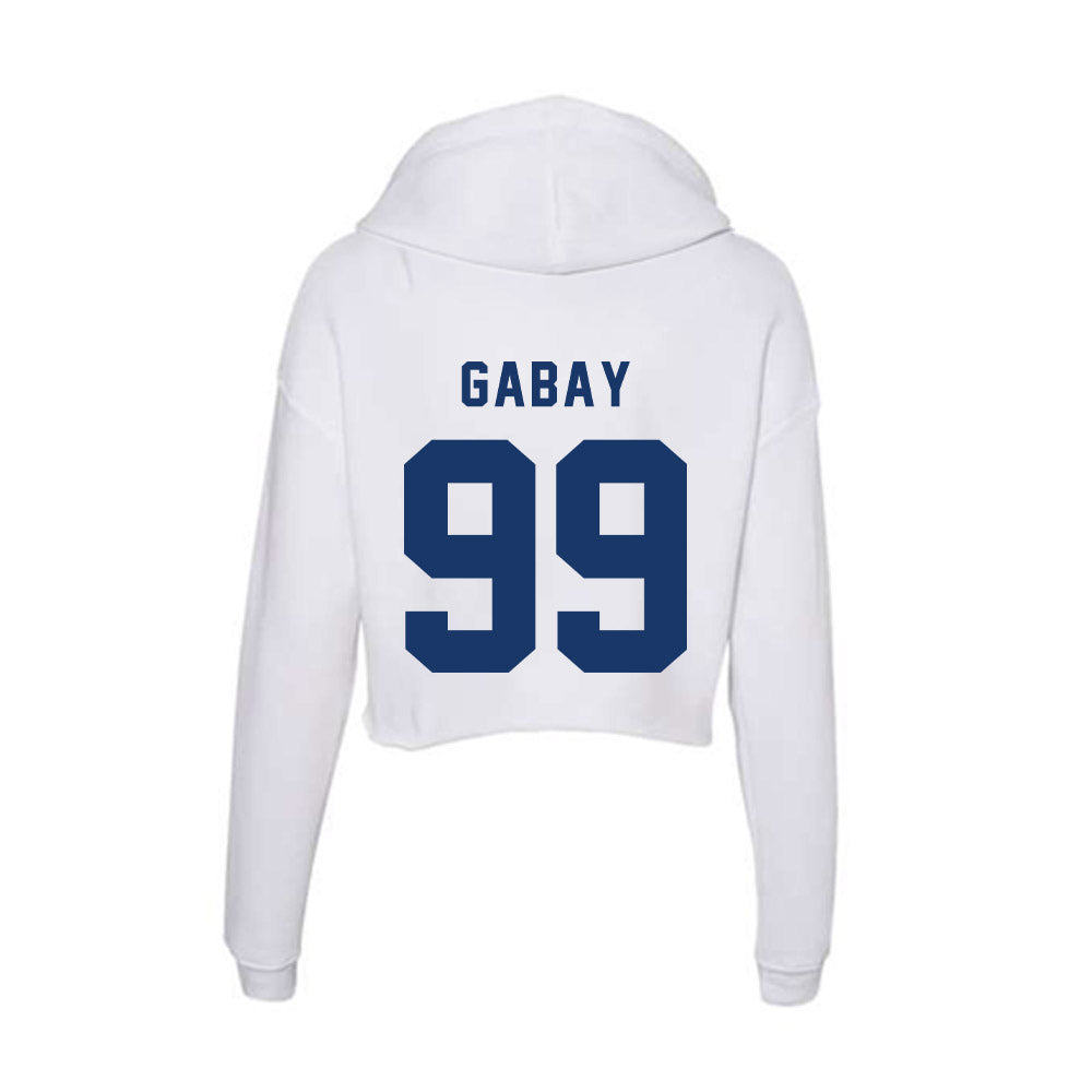 Yeshiva - NCAA Men's Soccer : Abraham Gabay - Classic Shersey Women's Crop Fleece Hoodie-1