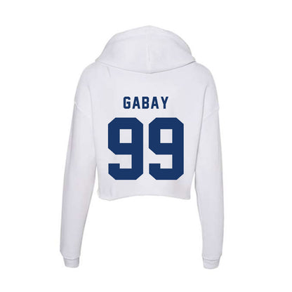 Yeshiva - NCAA Men's Soccer : Abraham Gabay - Classic Shersey Women's Crop Fleece Hoodie-1