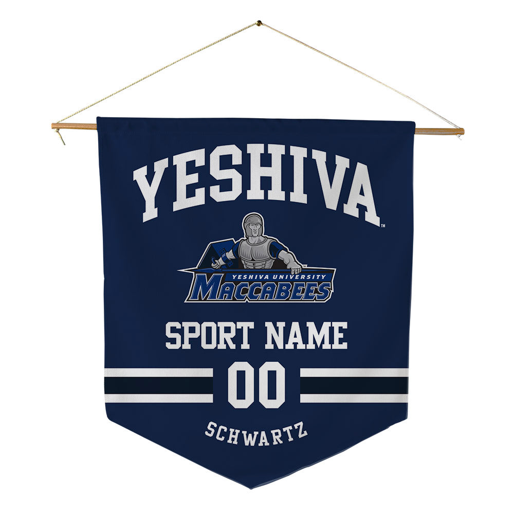 Yeshiva - NCAA Men's Tennis : Jeremiah Schwartz - Pennant - 18" x 21"-0