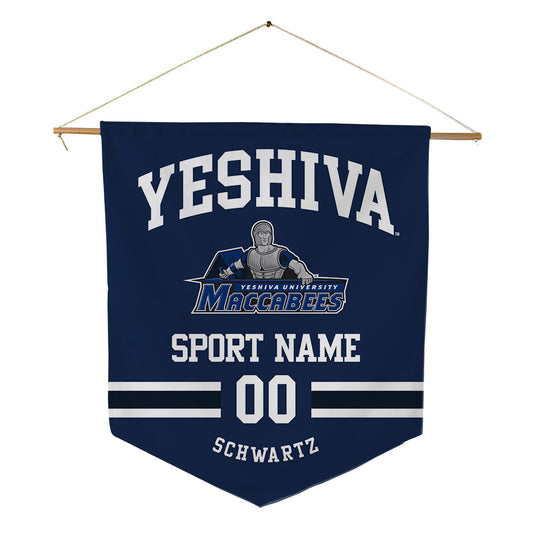 Yeshiva - NCAA Men's Tennis : Jeremiah Schwartz - Pennant - 18" x 21"-0
