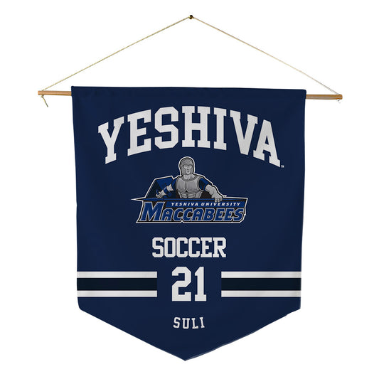 Yeshiva - NCAA Men's Soccer : Eliahu Suli - Pennant - 18" x 21"-0