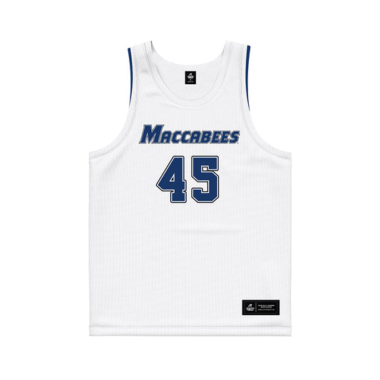 Yeshiva - NCAA Men's Basketball : Alex Kirievsky - White Basketball Jersey-0