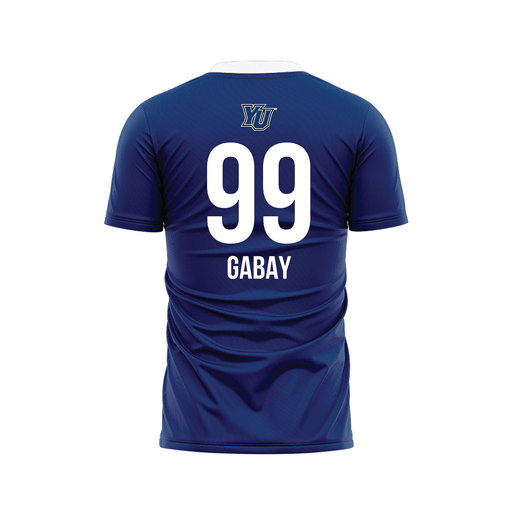 Yeshiva - NCAA Men's Soccer : Abraham Gabay - Navy Soccer Jersey-1