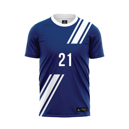 Yeshiva - NCAA Men's Soccer : Eliahu Suli - Navy Soccer Jersey-0