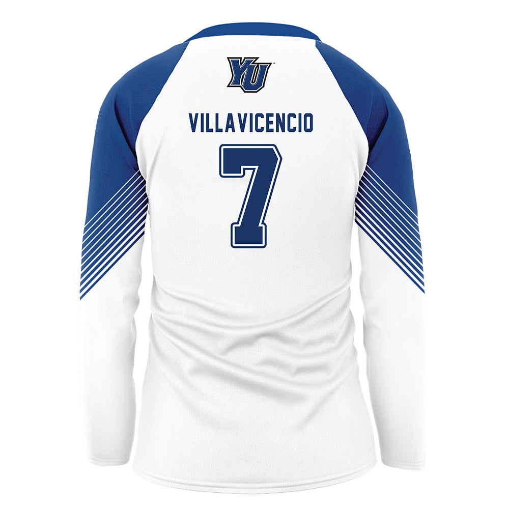 Yeshiva - NCAA Women's Volleyball : Candace Villavicencio - White Volleyball Jersey-1