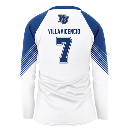 Yeshiva - NCAA Women's Volleyball : Candace Villavicencio - White Volleyball Jersey-1