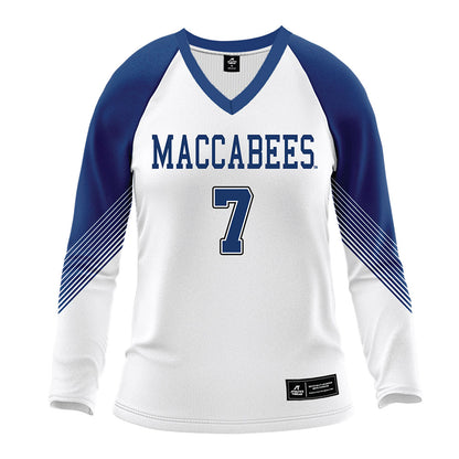 Yeshiva - NCAA Women's Volleyball : Candace Villavicencio - White Volleyball Jersey-0