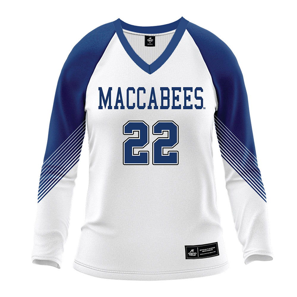 Yeshiva - NCAA Women's Volleyball : Noa Benhamo - White Volleyball Jersey-0