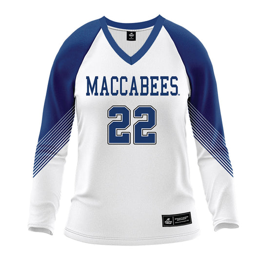 Yeshiva - NCAA Women's Volleyball : Noa Benhamo - White Volleyball Jersey-0