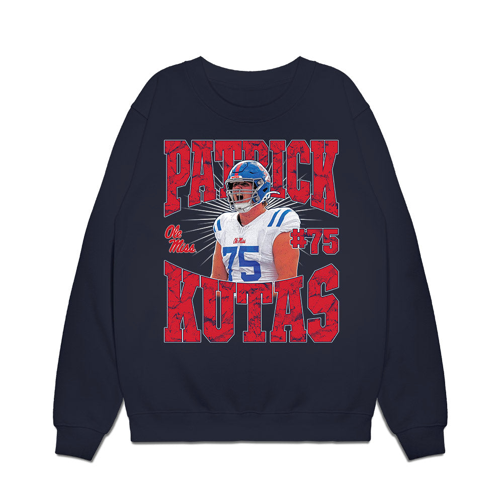 Ole Miss - NCAA Football : Patrick Kutas - Collage Premium Crewneck Sweatshirt-0
