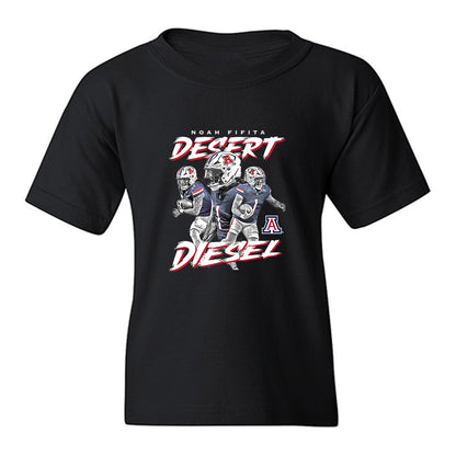 Arizona - NCAA Football : Noah Fifita - Individual Collage Youth T-Shirt-0