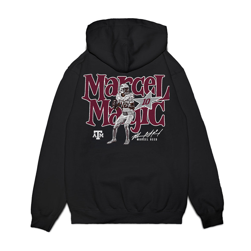 Texas A&M - NCAA Football : Marcel Reed - Individual Caricature Premium Hooded Sweatshirt-1