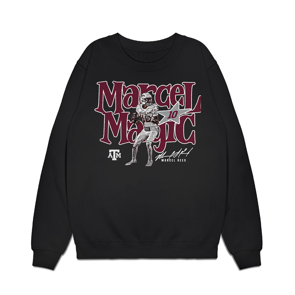 Texas A&M - NCAA Football : Marcel Reed - Individual Caricature Premium Crewneck Sweatshirt-0