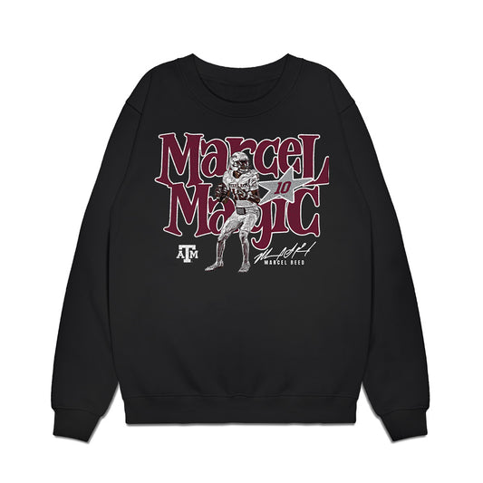Texas A&M - NCAA Football : Marcel Reed - Individual Caricature Premium Crewneck Sweatshirt-0