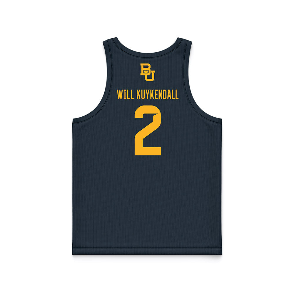 Baylor - NCAA Men's Basketball : Will Will Kuykendall - Anthracite Basketball Jersey-1