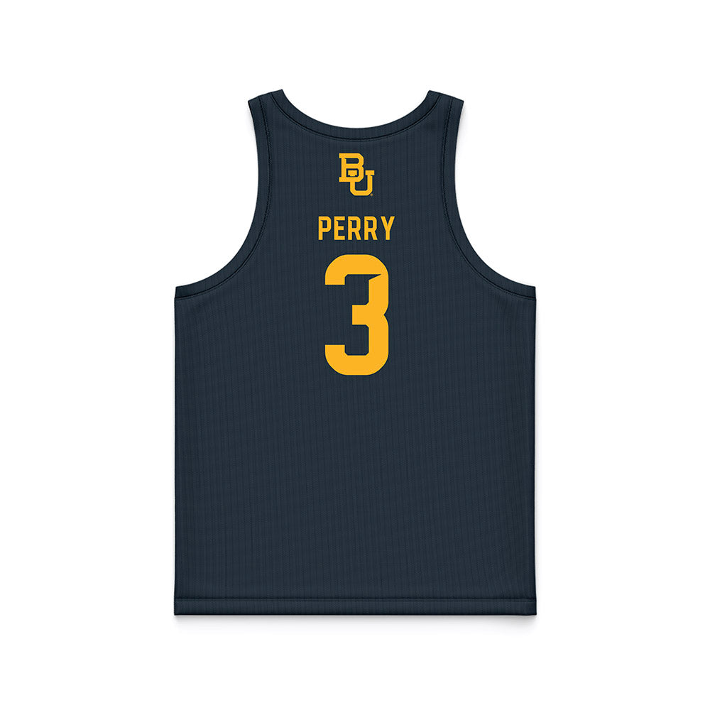 Baylor - NCAA Men's Basketball : Drew Perry - Anthracite Basketball Jersey-1