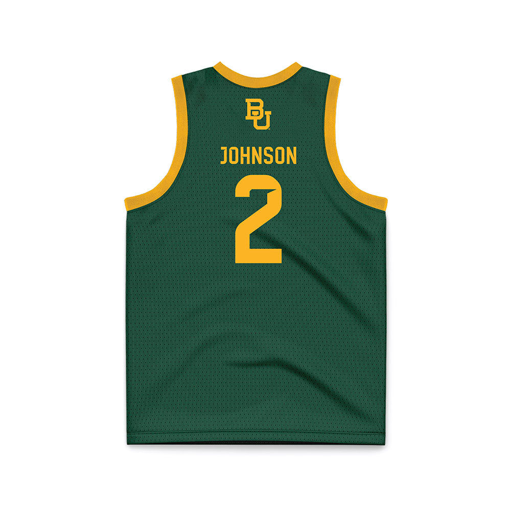 Baylor - NCAA Women's Basketball : Kiersten Johnson - Green Basketball Jersey-1