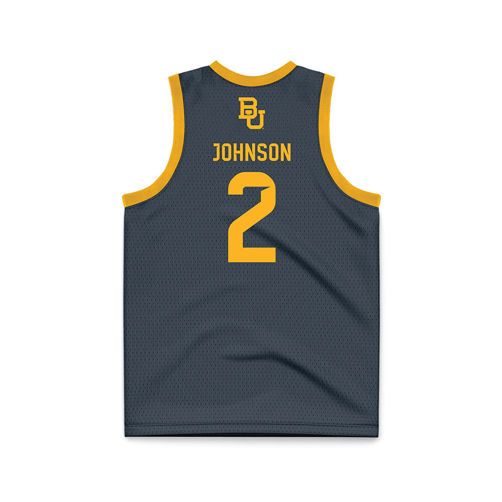 Baylor - NCAA Women's Basketball : Kiersten Johnson - Anthracite Basketball Jersey-1