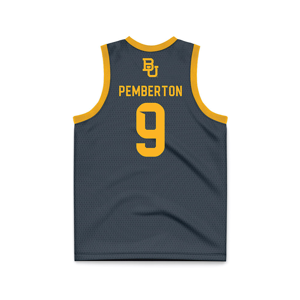 Baylor - NCAA Women's Basketball : Kiera Pemberton - Anthracite Basketball Jersey-1