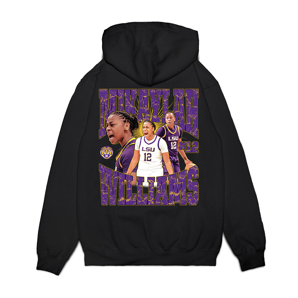 LSU - NCAA Women's Basketball : Mikaylah Williams - Collage Premium Hooded Sweatshirt-1