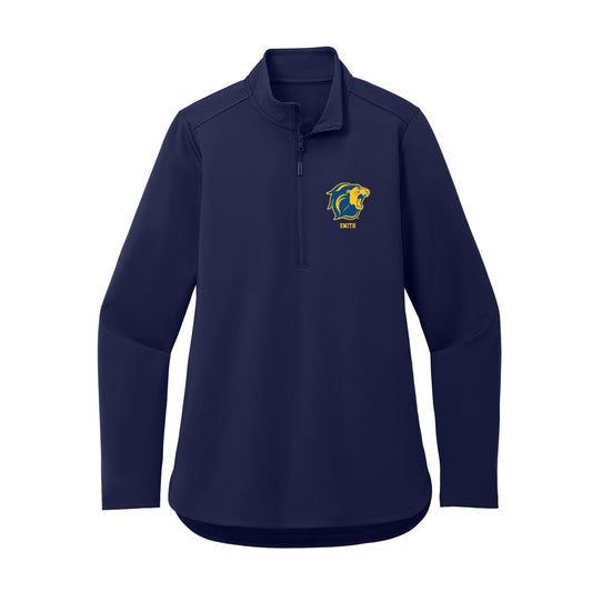 TCNJ - NCAA Men's Swimming & Diving : Riley Smith - Women's Premium Quarter Zip Jacket-0