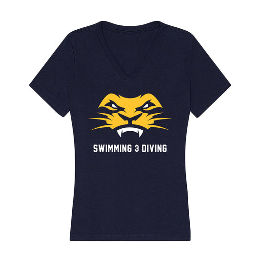 TCNJ - NCAA Men's Swimming & Diving : Matt Jensen - Women's V-Neck T-Shirt-0