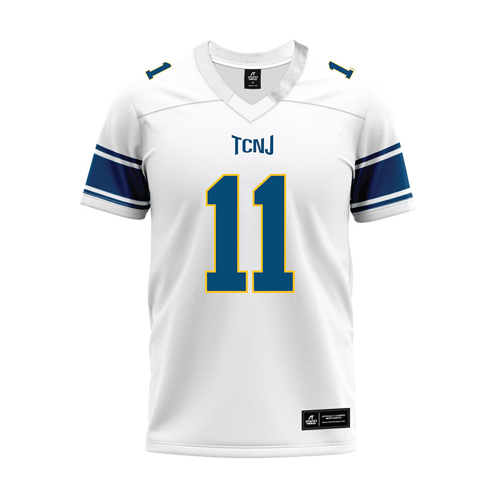 TCNJ - NCAA Football : Mark Musumeci - White Premium Football Jersey-0