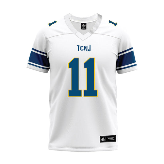 TCNJ - NCAA Football : Mark Musumeci - White Premium Football Jersey-0