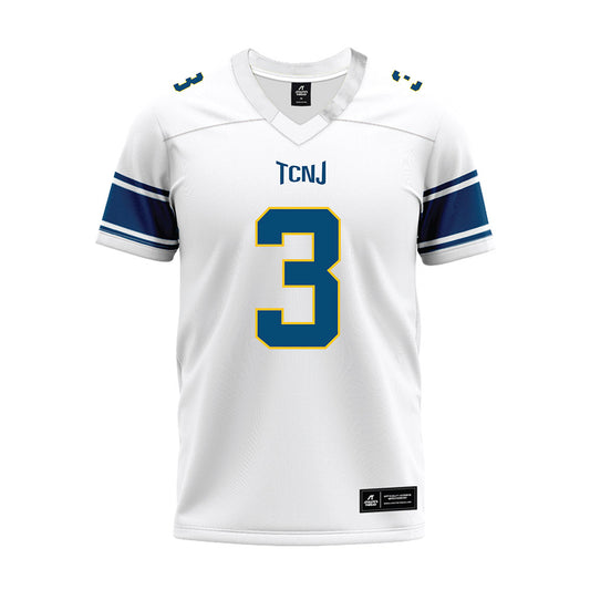 TCNJ - NCAA Football : Michael Strachan - White Premium Football Jersey-0