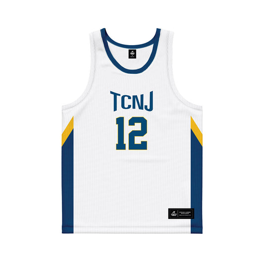 TCNJ - NCAA Women's Basketball : Olivia Voshell - White Basketball Jersey-0