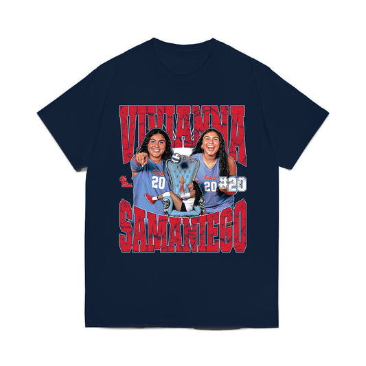 Ole Miss - NCAA Women's Volleyball : Vivianna Samaniego - Collage Comfort Colors T-Shirt-0