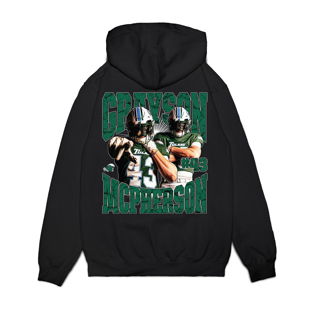 Tulane - NCAA Football : Grayson McPherson - Collage Premium Hooded Sweatshirt-1