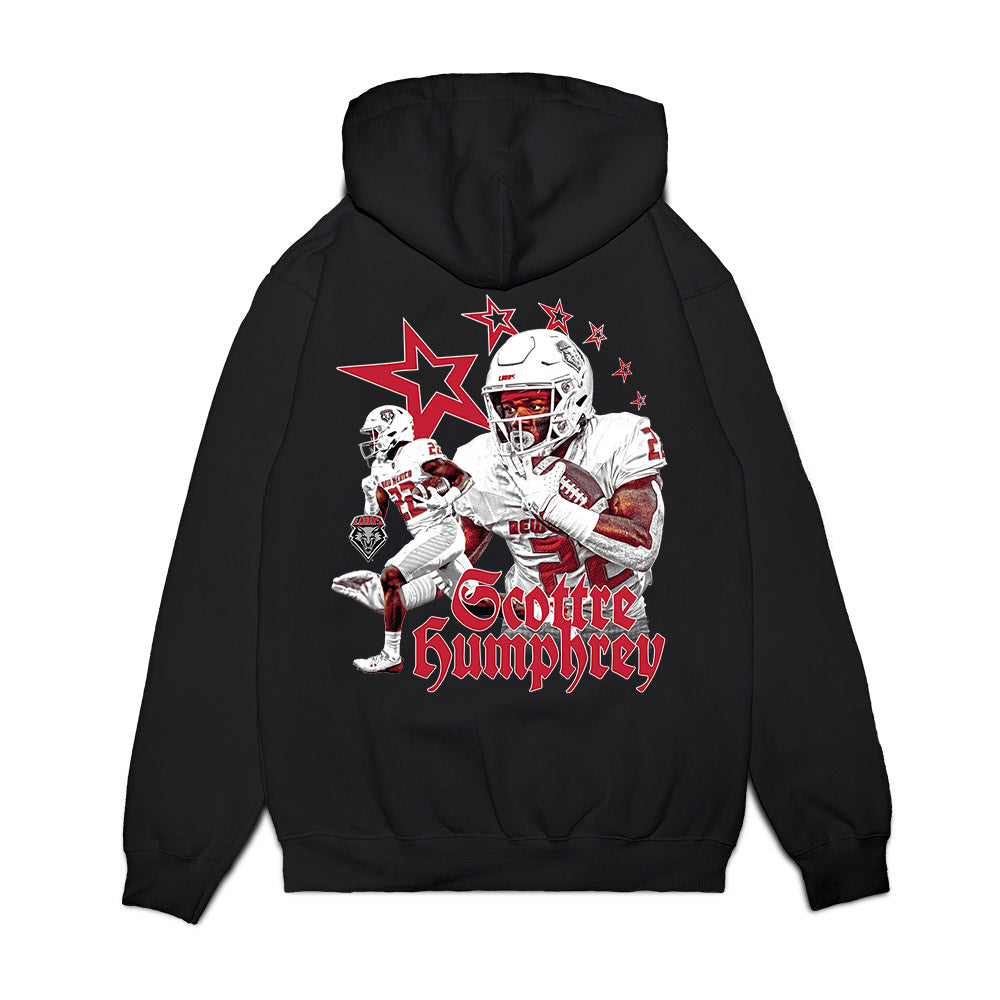 New Mexico - NCAA Football : Scottre Humphrey - Graphic Premium Hooded Sweatshirt-1
