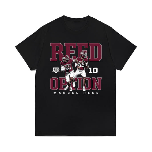 Texas A&M - NCAA Football : Marcel Reed - Reed Option Comfort Colors T-Shirt-0